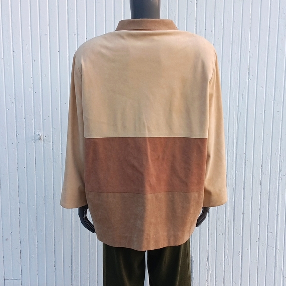 OUT ON A LIMB LADIES HAND DESIGNED FAUX SUEDE LUXURY JACKET/COAT (USA) - Picture 14 of 17